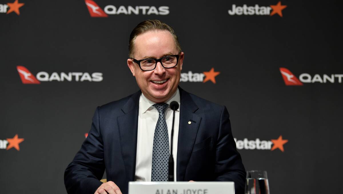 Qantas chief executive Alan Joyce will leave the company today. Picture AAP