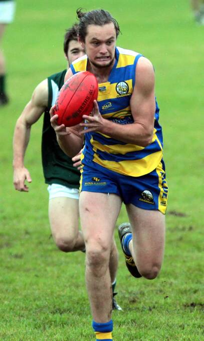 RELIEVED: Dusty Rogers is free to play Sunday's do-or-die semi-final against Collingullie-Glenfield Park after a kneeing charge was downgraded. Picture: Les Smith 